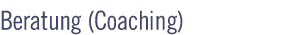 Zeit- und Beratung (Coaching)